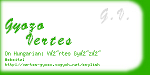 gyozo vertes business card